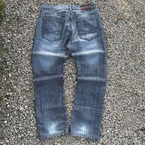 Old Skool Jeans Mens 34x32 Gray Denim Baggy Hip Hop Skater Grunge Wide Leg Y2K